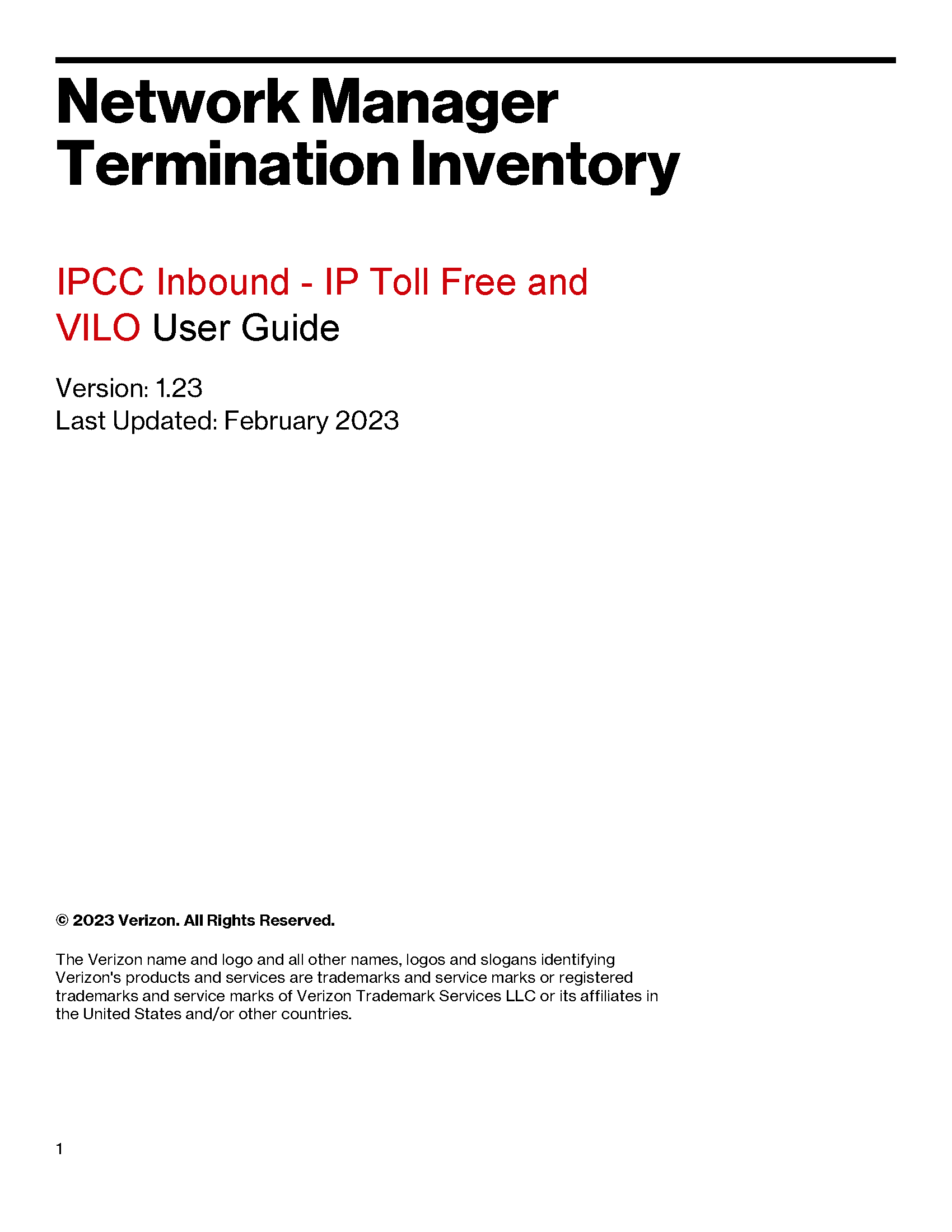 Network Manager Termination Inventory